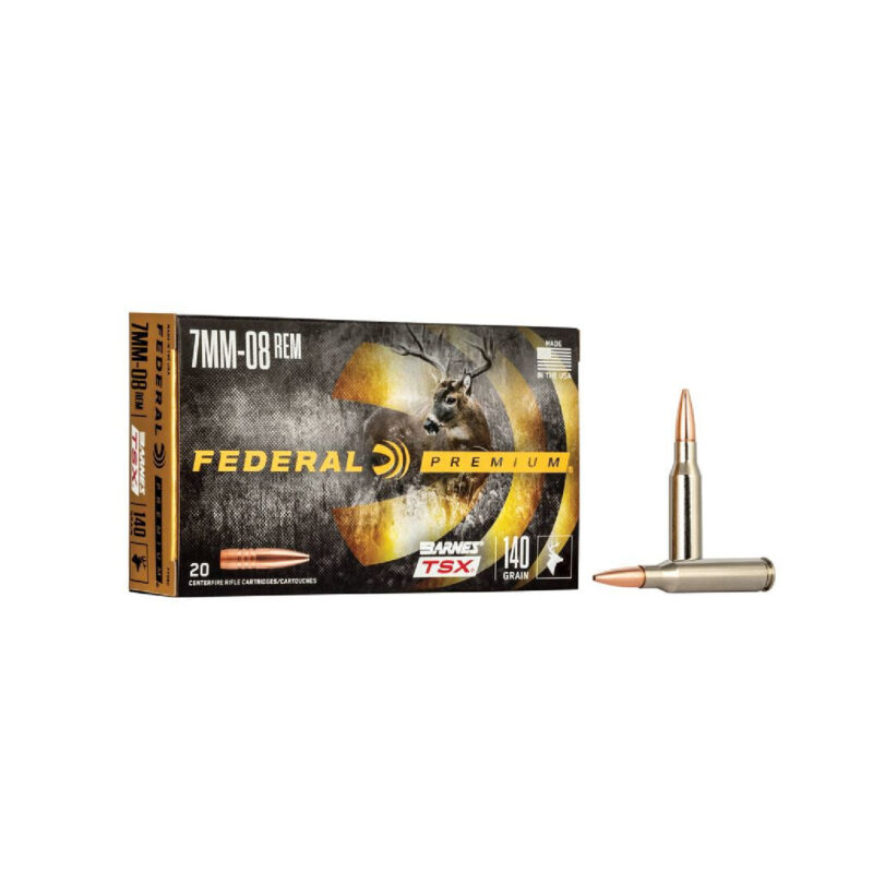 FEDERAL Premium 7mm-08 Rem 140gr Barnes Triple-Shock X