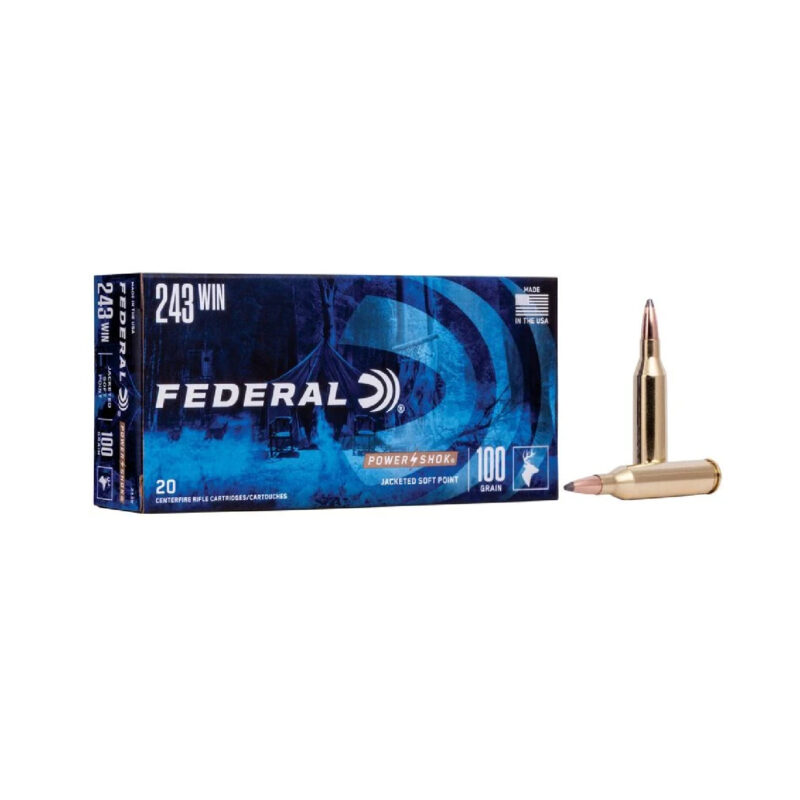 FEDERAL 243 Win 100gr Power-Shok Jacketed Soft Point