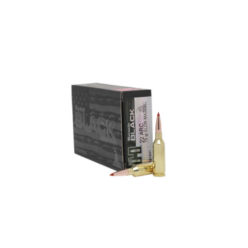 HORNADY 22 ARC 75gr ELD Match Hornady Black
