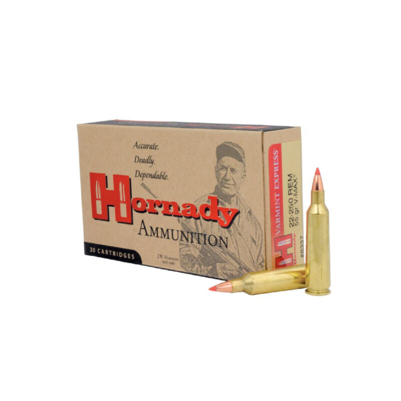 HORNADY 22‑250 Rem 55gr V‑MAX